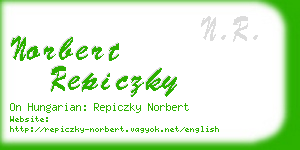 norbert repiczky business card